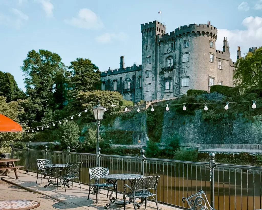 Outdoor seating in Kilkenny, Ireland. One of the off the beaten path travel destinations. 