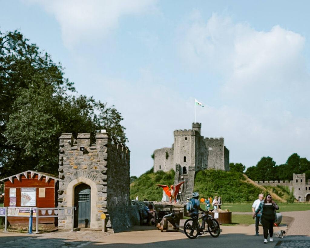 Square in Cardiff, Wales. 