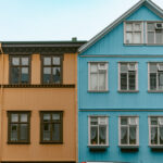 Reykjavik airport transfer photo of colorful homes in Reykjavik, Iceland.