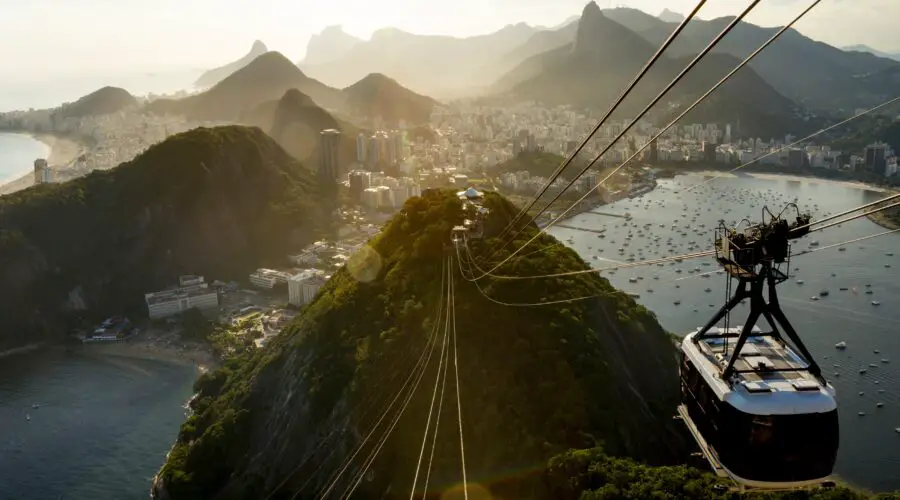 Rio de Janeiro Instagram captions photo of Sugarloaf Mountain in Rio de Janeiro, Brazil.