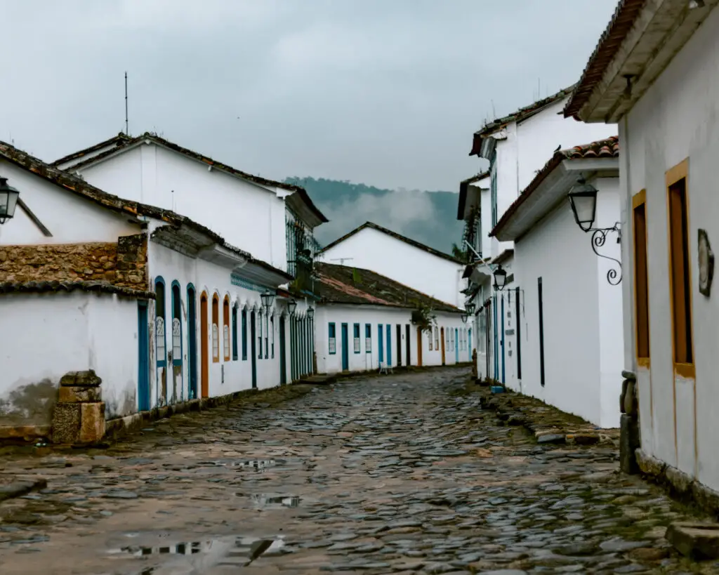 Historical center in Paraty, Brazil.