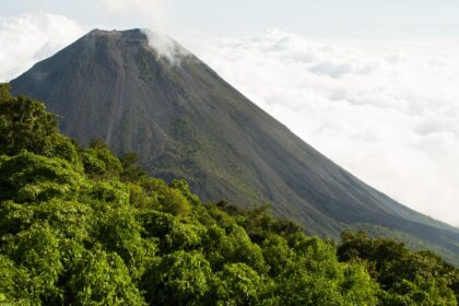 El Salvador captions photo of a volcano in El Salvador.